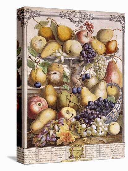 November 1732, Showing Seasonal Apples, Pears, Grapes Etc, 1732-Pieter Casteels-Premier Image Canvas