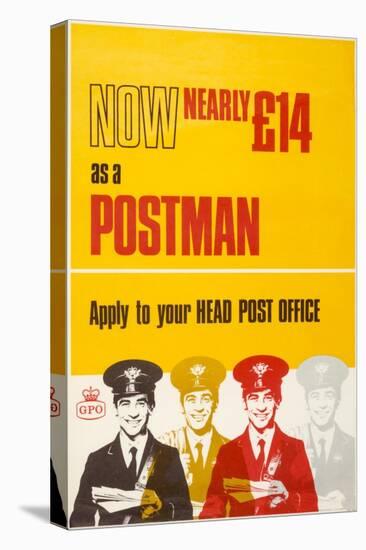 Now Nearly £14 as a Postman-null-Stretched Canvas