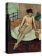 Nu à la couverture rayée-Suzanne Valadon-Premier Image Canvas