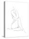 Nude Contour Sketch I-Ethan Harper-Stretched Canvas