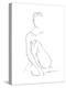 Nude Contour Sketch II-Ethan Harper-Stretched Canvas