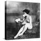 Nude Drinking Tea, 19Th Ct-null-Premier Image Canvas