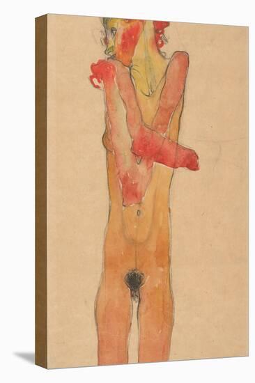 Nude Girl with Folded Arms, 1910-Egon Schiele-Premier Image Canvas