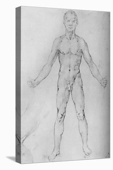 'Nude Man With Arms Stretched Out, Seen from the Front', c1480 (1945)-Leonardo Da Vinci-Premier Image Canvas