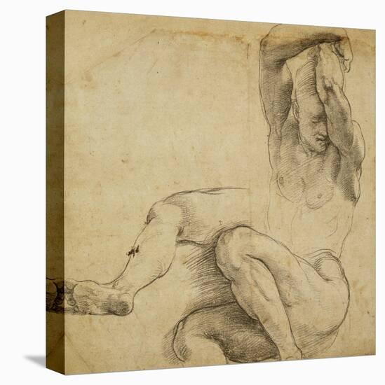 Nude Man with Raised Arms, 1511-1512-Raphael-Premier Image Canvas