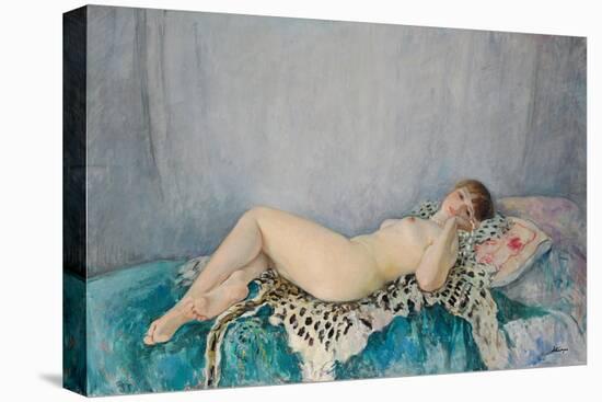 Nude on Leopard Skin, Le Cannet, 1926 (Oil on Canvas)-Henri Lebasque-Premier Image Canvas