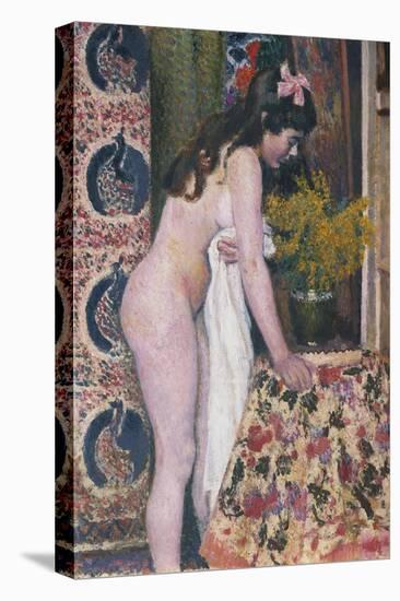 Nude Smelling the Flowers, Nu Sens Les Fleurs-Georges Lemmen-Premier Image Canvas