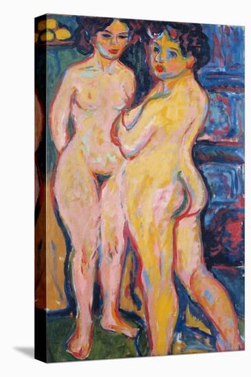 Nudes Standing by Stove, 1908-Ernst Ludwig Kirchner-Premier Image Canvas