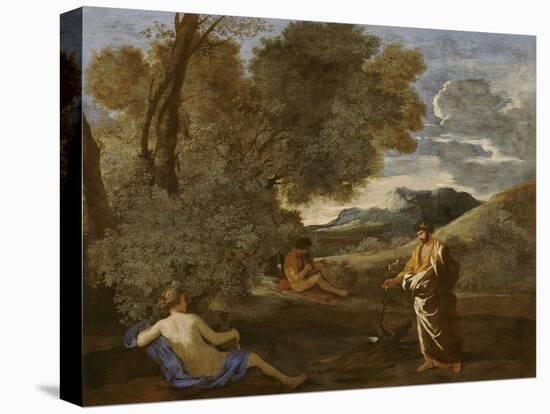 Numa Pompilius and the Nymph Egeria-Nicolas Poussin-Premier Image Canvas