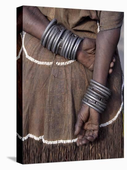 Numerous Decorated Iron Bracelets Worn by a Datoga Woman, Tanzania-Nigel Pavitt-Premier Image Canvas