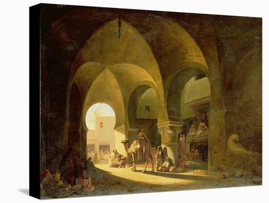 Numerous Figures in a North African Bazaar, 1839-Charles Theodore Frere-Premier Image Canvas