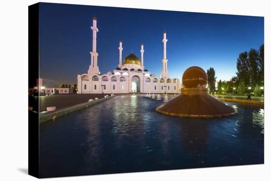 Nur Astana Mosque at Dusk, Astana, Kazakhstan, Central Asia-Gavin Hellier-Premier Image Canvas