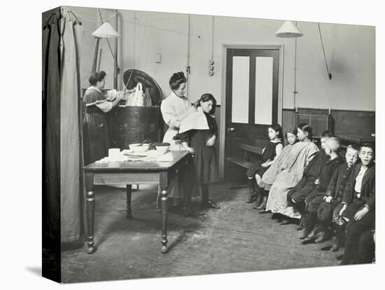 Nurse Cutting Childrens Verminous Hair, Finch Street Cleansing Station, London, 1911-null-Premier Image Canvas