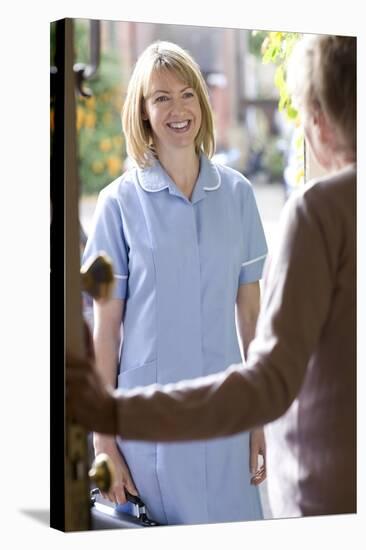 Nurse on a Home Visit-Science Photo Library-Premier Image Canvas