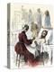 Nurse Treating a Wounded Soldier in a Civil War Hospital-null-Premier Image Canvas