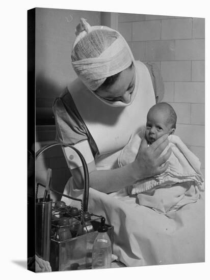Nurse with Premature Baby-Hansel Mieth-Premier Image Canvas