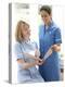 Nurses Checking Notes-Science Photo Library-Premier Image Canvas