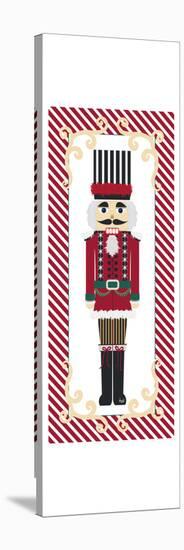 Nutcracker On Red Stripe III-Andi Metz-Stretched Canvas