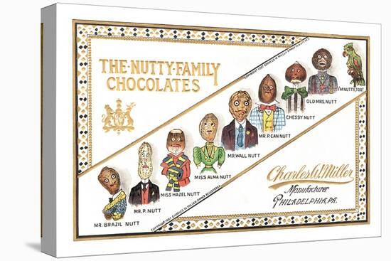 Nutty Family Chocolates-null-Stretched Canvas