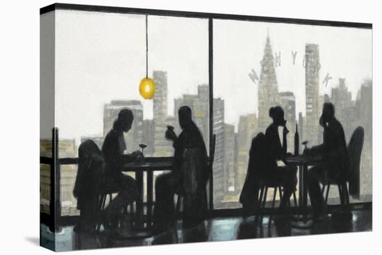 NY Café Conversation-Norman Wyatt Jr.-Stretched Canvas