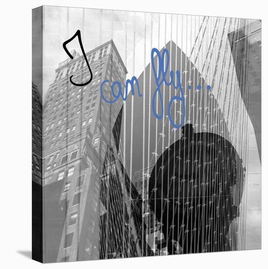 NY NY…I Can Fly-Tony Koukos-Stretched Canvas