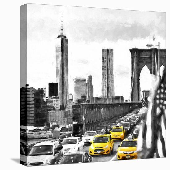 NY Taxis Bridge-Philippe Hugonnard-Premier Image Canvas