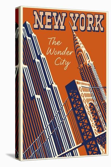 NY the Wonder City-null-Premier Image Canvas
