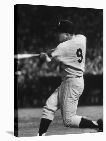 NY Yankees Right Fielder Roger Maris Hitting His 58th Home Run in Game Against Detroit Tigers-Robert W^ Kelley-Premier Image Canvas