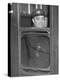 Nyc Mayor Fiorello Laguardia Wearing Motorman's Cap and Looking Out Window on Subway-null-Premier Image Canvas