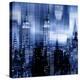 NYC - Reflections in Blue II-Kate Carrigan-Stretched Canvas