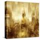 NYC - Reflections in Gold I-Kate Carrigan-Stretched Canvas