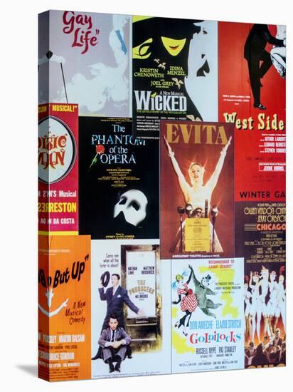 NYC Street Art - Patchwork of Old Posters of Broadway Musicals - Times Square - Manhattan-Philippe Hugonnard-Premier Image Canvas