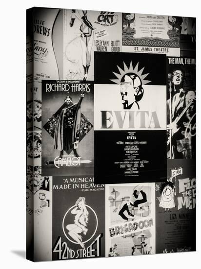 NYC Street Art - Patchwork of Old Posters of Broadway Musicals - Times Square - Manhattan-Philippe Hugonnard-Premier Image Canvas