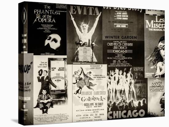 NYC Street Art - Patchwork of Old Posters of Broadway Musicals - Times Square - Manhattan-Philippe Hugonnard-Premier Image Canvas