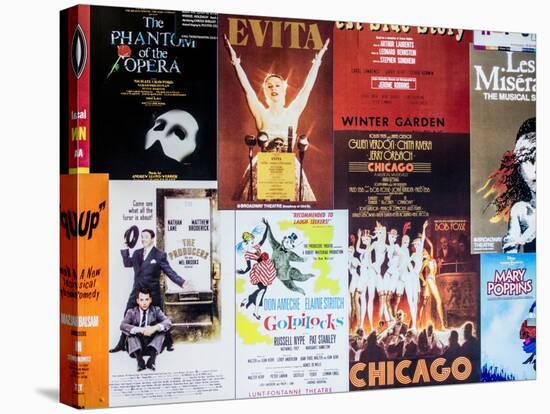 NYC Street Art - Patchwork of Old Posters of Broadway Musicals - Times Square - Manhattan-Philippe Hugonnard-Premier Image Canvas