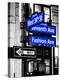 NYC Street Signs in Manhattan by Night - 34th Street, Seventh Avenue and Fashion Avenue Signs-Philippe Hugonnard-Premier Image Canvas
