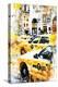 NYC Watercolor Collection - New York Taxis-Philippe Hugonnard-Stretched Canvas