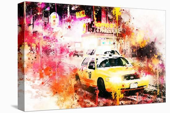 NYC Watercolor Collection - On the Night Road-Philippe Hugonnard-Stretched Canvas