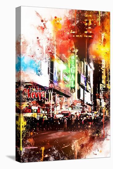 NYC Watercolor Collection - Pedestrian Pathway-Philippe Hugonnard-Stretched Canvas