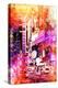 NYC Watercolor Collection - Times Square by Night-Philippe Hugonnard-Stretched Canvas