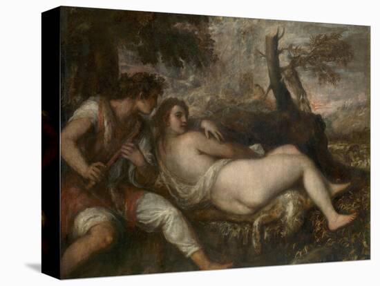 Nymph and Shepherd, 1570-1575-Titian (Tiziano Vecelli)-Premier Image Canvas