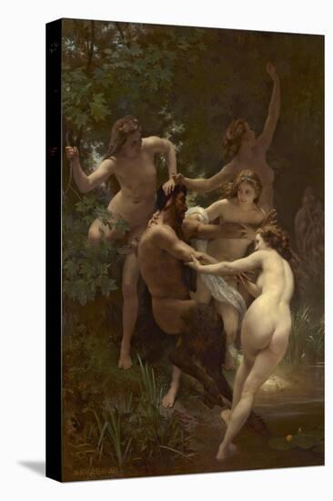 Nymphs and Satyr, 1873 (Oil on Canvas)-William-Adolphe Bouguereau-Premier Image Canvas