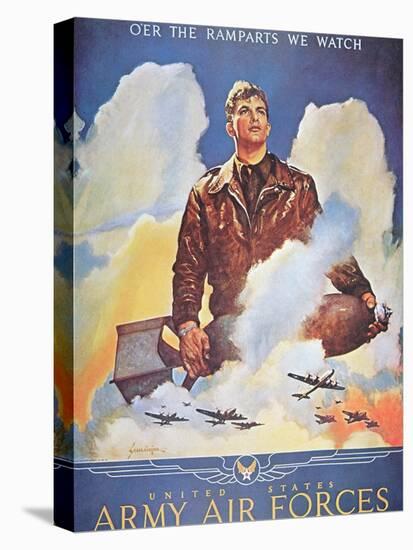 O'Er the Ramparts We Watch', 2nd World War Us Air Force Poster-null-Premier Image Canvas