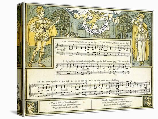 O Mistress Mine, Where are You Roving?', Song from 'twelfth Night', Act II, Scene III,…-Walter Crane-Premier Image Canvas