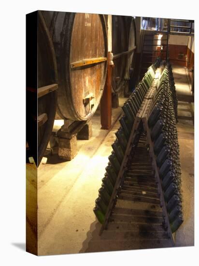 Oak Aging Vats and Pupitres for Fermenting Sparkling Wine, Bodega Pisano Winery, Progreso, Uruguay-Per Karlsson-Premier Image Canvas