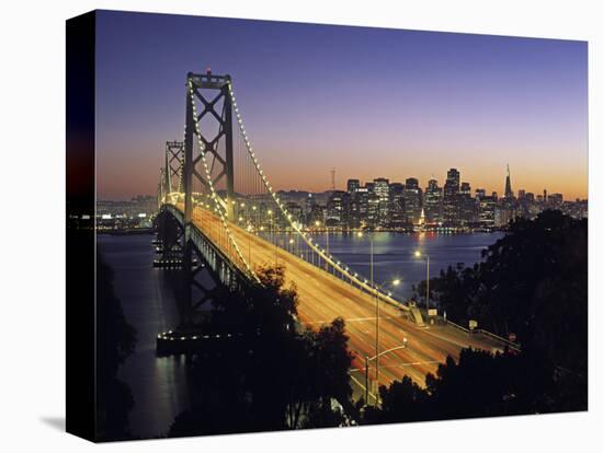 Oakland Bay Bridge, San Francisco, California, USA-Walter Bibikow-Premier Image Canvas