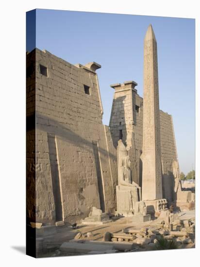 Obelisk and Pylon of Ramesses II, Luxor Temple, Luxor, Thebes, Egypt-Philip Craven-Premier Image Canvas