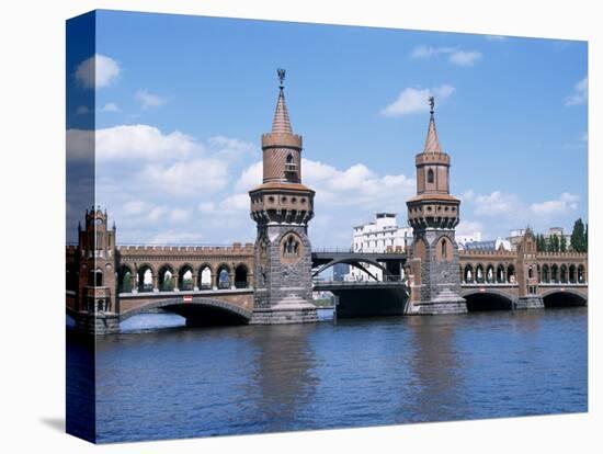 Oberbaum Bridge and River Spree, Berlin, Germany-Hans Peter Merten-Premier Image Canvas