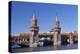 Oberbaum Bridge between Kreuzberg and Friedrichshain, Metro Line 1, Spree River, Berlin, Germany, E-Markus Lange-Premier Image Canvas