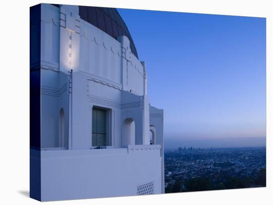 Observatory with Downtown at Dusk, Griffith Park Observatory, Los Angeles, California, USA-null-Premier Image Canvas